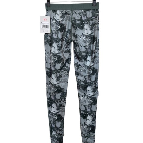 Kari Traa Leggings Pants Base Layer Size Small Green Stretch Skiing Ladies - Picture 3 of 9